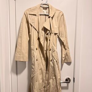 H&M Beige Double-Breasted Trench Coat